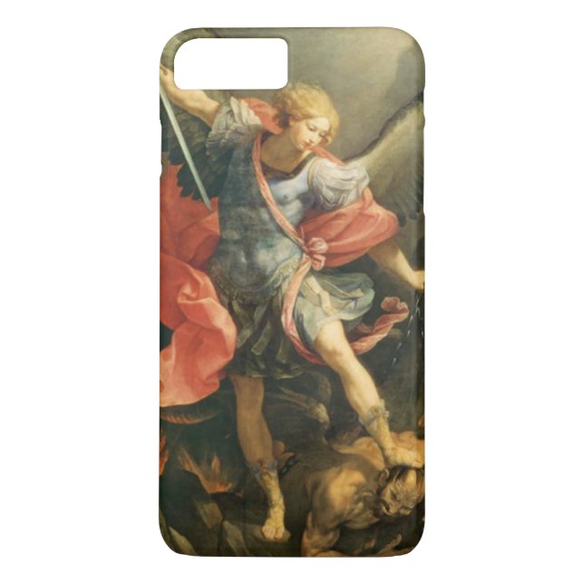 St. Michael the Archangel defeating the devil Case-Mate iPhone Case (Back)