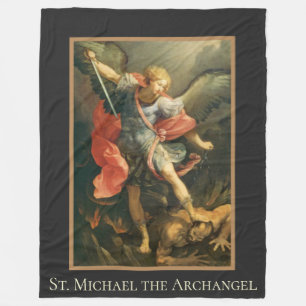 St. Michael the Archangel Defend Us In Battle Fleece Blanket