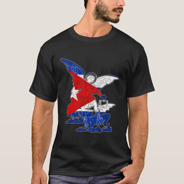 St Michael The Archangel Defender Of Cuba T-Shirt (Front)