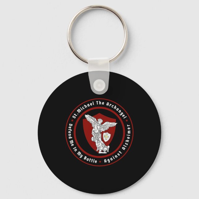 St. Michael the Archangel help me against Alzheime Key Ring (Front)