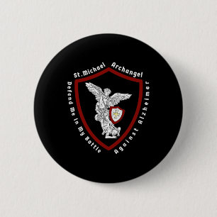 St. Michael The Archangel Help Me Against Heimerhe 6 Cm Round Badge