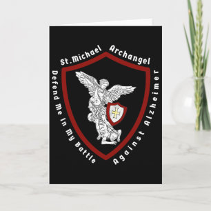 St. Michael The Archangel Help Me Against Heimerhe Card