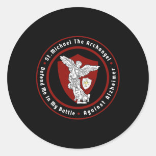 St. Michael The Archangel Help Me Against Heimerhe Classic Round Sticker