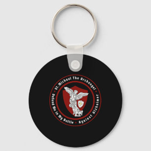 St. Michael The Archangel Help Me Against Heimerhe Key Ring