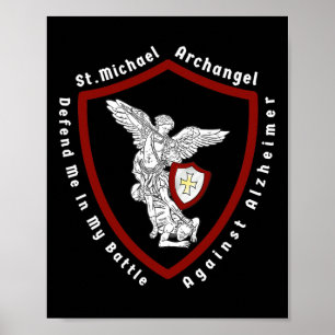 St. Michael The Archangel Help Me Against Heimerhe Poster