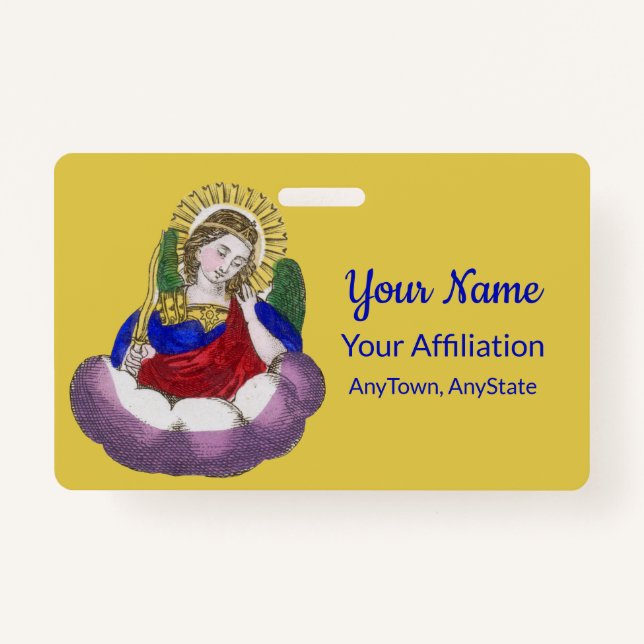 St. Michael the Archangel (M 009; Style 1) ID Badge (Front)