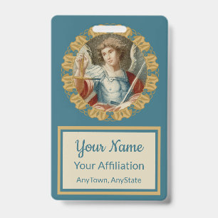 St. Michael the Archangel (M 010) ID Badge