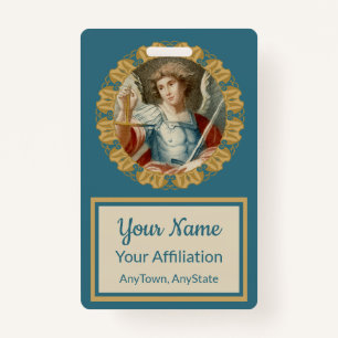 St. Michael the Archangel (M 010) ID Badge