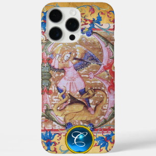 St. Michael the Archangel Monogram Antique Floral iPhone 16 Pro Max Case