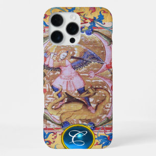 St. Michael the Archangel Monogram Antique Floral iPhone 16 Pro Max Case