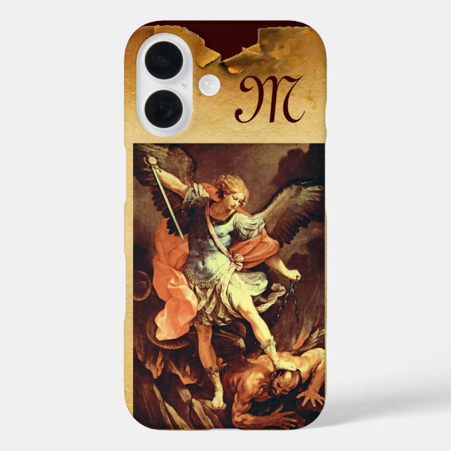 St. Michael the Archangel Monogram Case-Mate iPhone Case (Back)