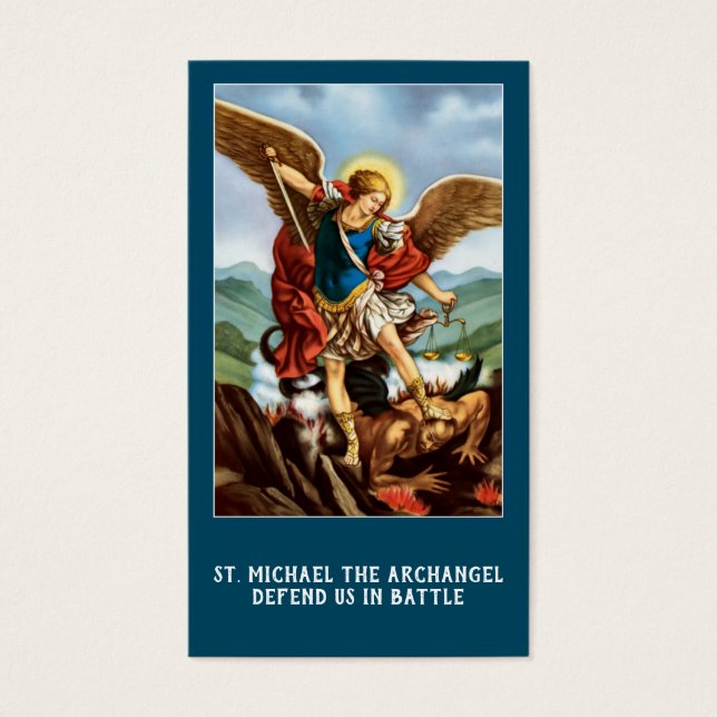 Archangel Michael Medal St Michael Holy Prayer Card Laminated Archangel ...
