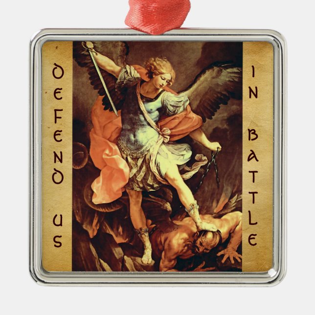 St. Michael the Archangel Prayer Metal Tree Decoration (Front)