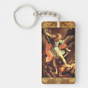 St. Michael the Archangel Prayer Parchment Key Ring