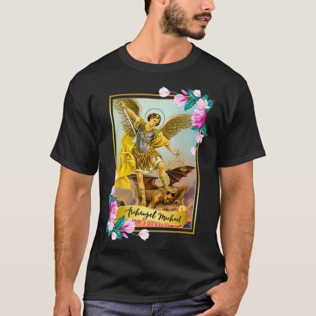 St Michael the Archangel  Protector Catholic Churc T-Shirt (Front)