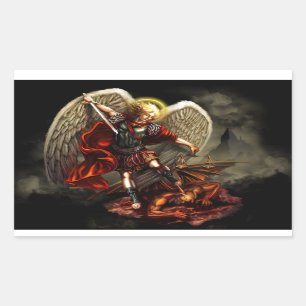St. Michael the Archangel Rectangular Sticker
