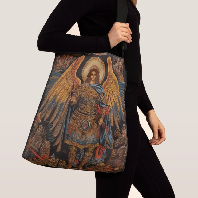 St. Michael the Archangel Religious Catholic  Crossbody Bag (Close Up)