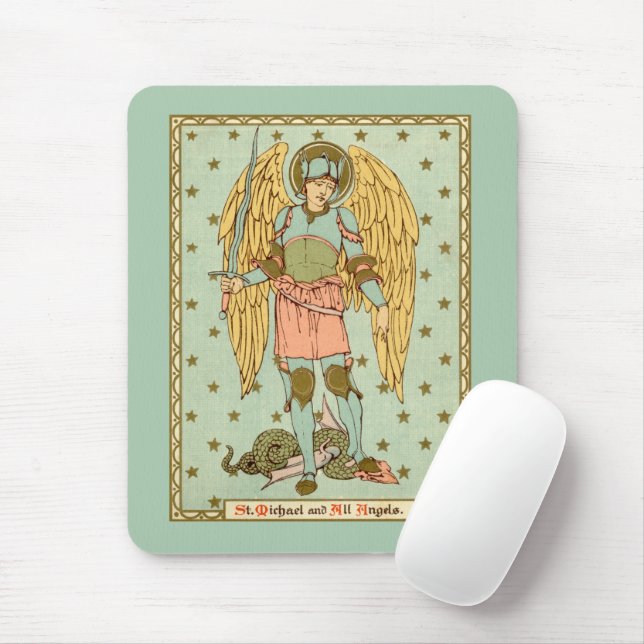 St. Michael the Archangel  (RLS 12) (Style 1) Mouse Mat (With Mouse)