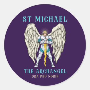 St Michael the Archangel Roman Catholic Classic Round Sticker
