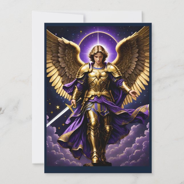 St Michael the Archangel Roman Catholic Holiday Card (Front)