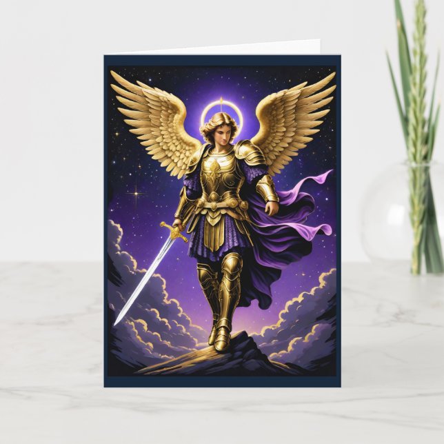St Michael the Archangel Roman Catholic Holiday Card (Front)