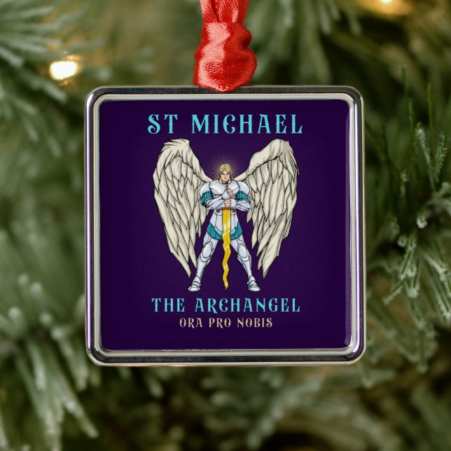 St Michael the Archangel Roman Catholic Metal Tree Decoration (Tree)