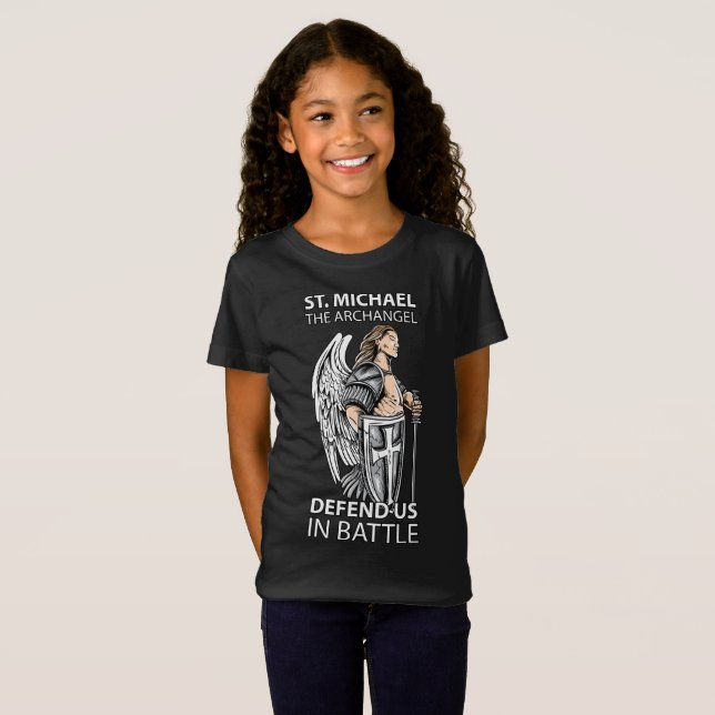 St Michael the Archangel Saints Angel Catholic tee (Front Full)