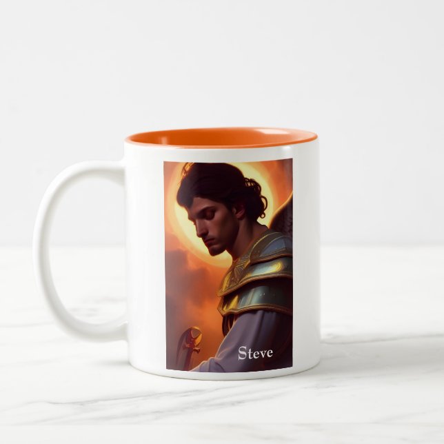 St. Michael The Archangel Two-Tone Coffee Mug (Left)