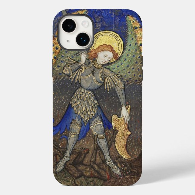 St. Michael the Archangel with Devil Case-Mate iPhone Case (Back)