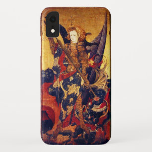 St. Michael Vanquishing Devil as Mediaeval Knight iPhone XR Case