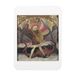 St Michael Vanquishing Evil, c.1480 (tempera on pa Magnet