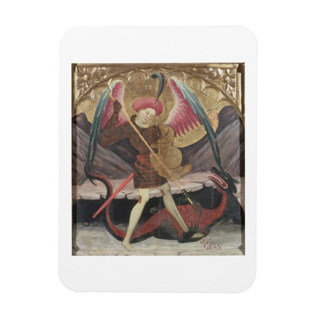 St Michael Vanquishing Evil, c.1480 (tempera on pa Magnet (Vertical)