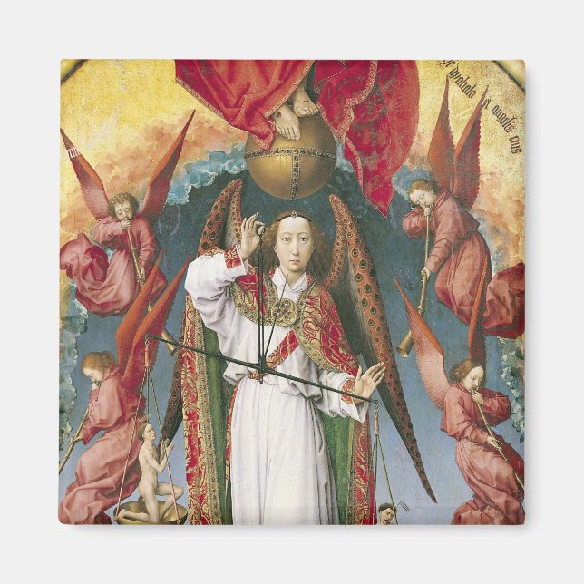 St. Michael Weighing the Souls Magnet (Front)