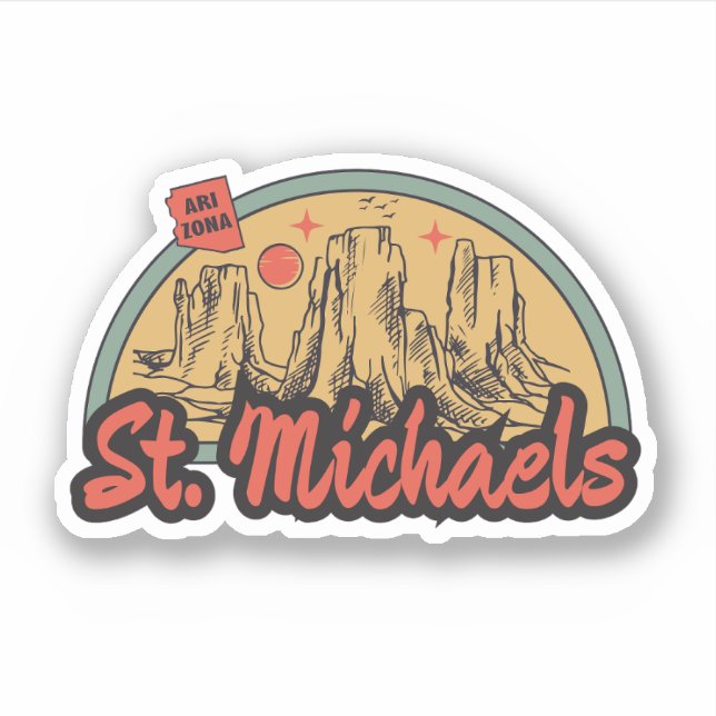 St. Michaels, Arizona  Sticker (Front)
