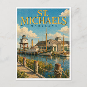 St. Michaels Maryland Maritime Museum GeoSaga Postcard