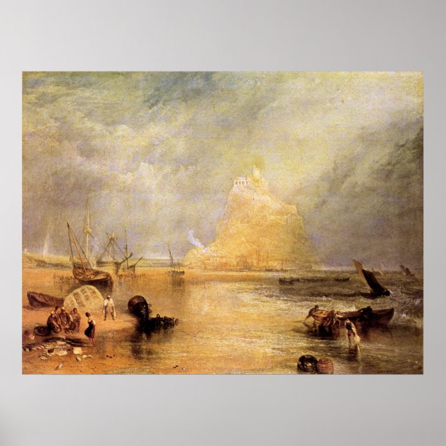 St. Michaels Mount, Cornwall by Joseph Turner Poster (Front)