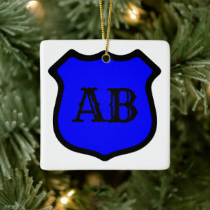 St. Michael's Shield (Style 1) Square Ceramic Ornament