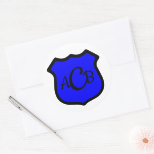 St. Michael's Shield with Monogram Classic Round Sticker
