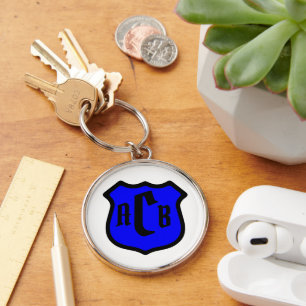 St. Michael's Shield with Monogram Key Ring