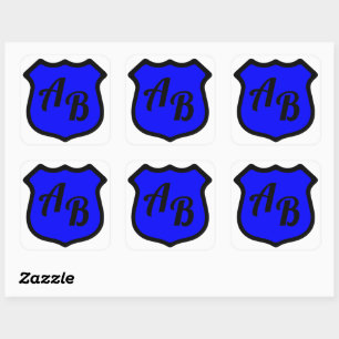 St. Michael's Shield with Monogram Square Sticker
