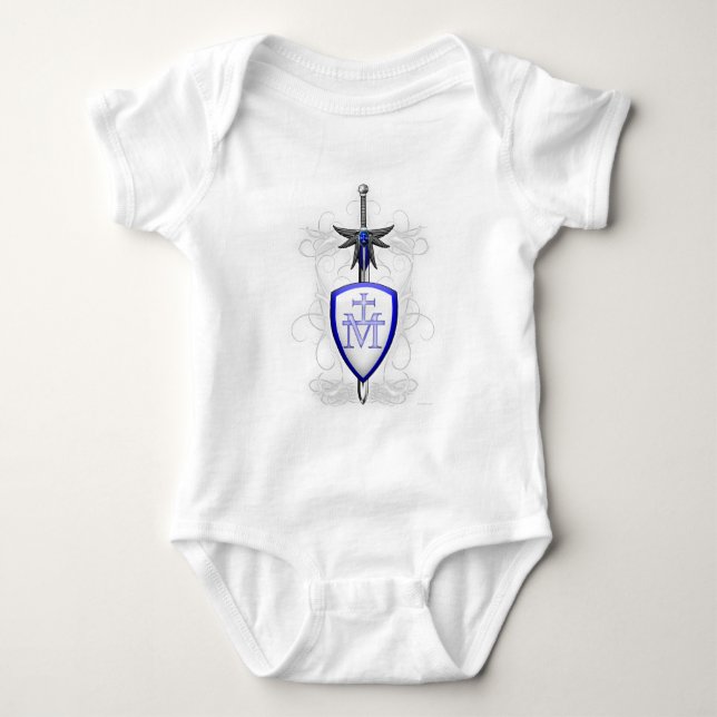 St. Michael's Sword Baby Bodysuit (Front)