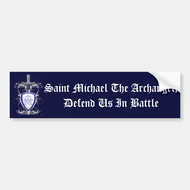 St. Michaels Sword Bumper Sticker (Front)