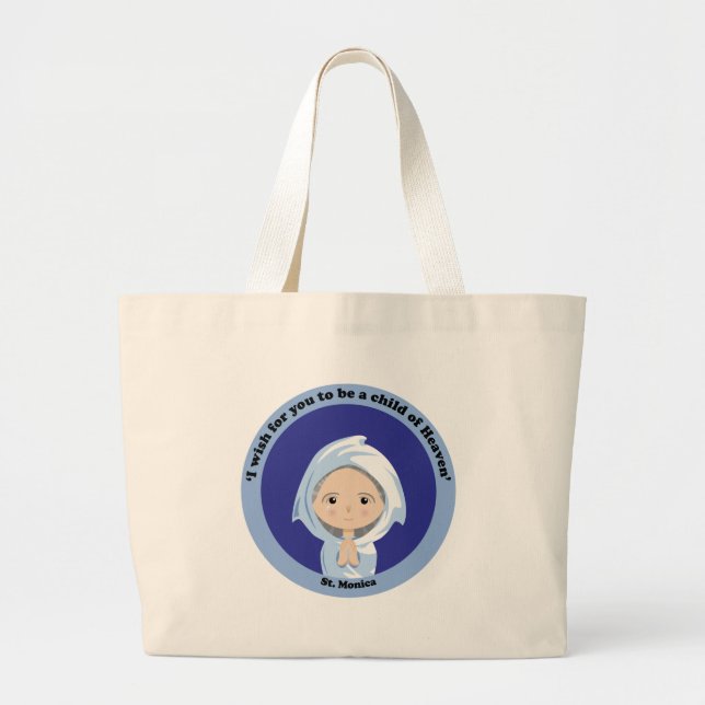 St. Monica Large Tote Bag (Front)