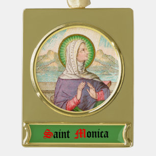 St. Monica of Tagaste (SAU 047; detail) Gold Plated Banner Ornament