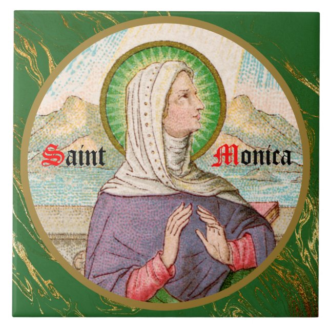 St. Monica of Tagaste (SAU 047; detail) Tile (Front)
