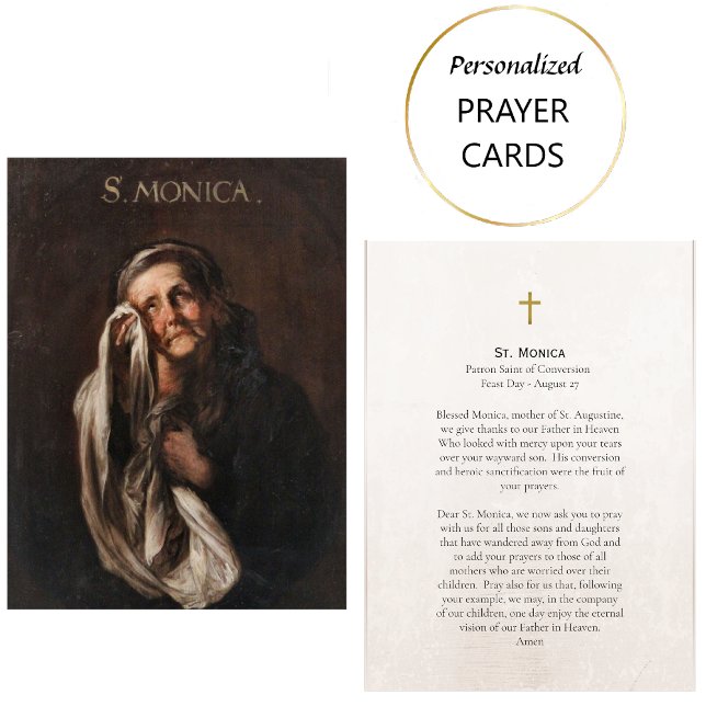 St. Monica Roman Catholic Prayer Card (Creator Uploaded)