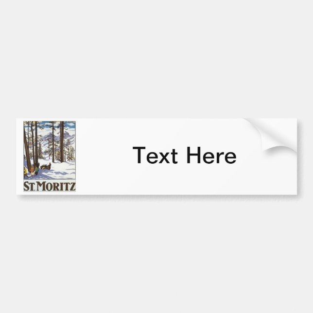 St.Moritz Bumper Sticker (Front)