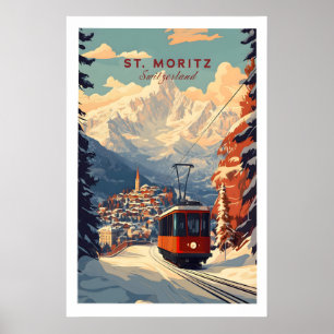 St Moritz Print Switzerland 1