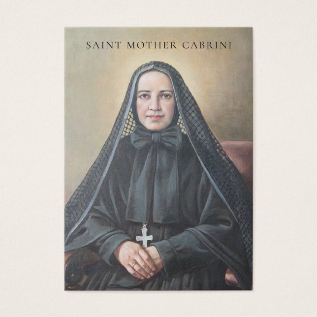 St. Mother Cabrini Catholic Religious Nun Prayer (Front)