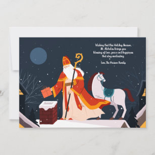 St. Nicholas and His Horse Greeting Card